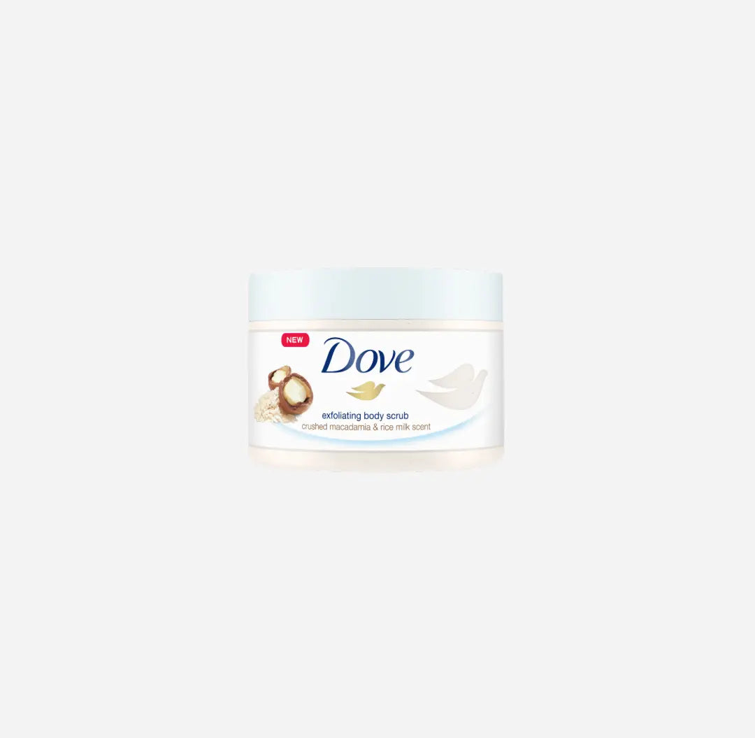 Dove gommage Exfoliant Corporel Macadamia Écrasée & Lait de Riz Dove